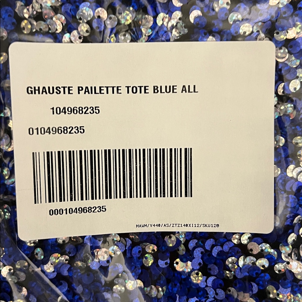 NWT ANTHROPOLOGIE Paillette sequins silver blue - Picture 7 of 15